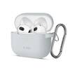 Kõrvaklappide ümbris Tech-Protect Apple AirPods 3, silikoonist konksuga, hall
