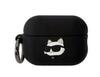 Kõrvaklappide ümbris Karl Lagerfeld KLAP2RUNCHK Apple AirPods Pro 2, silikoon, Choupette Head 3D, must
