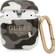 Kõrvaklappide ümbris Guess GUA2UCAMG Apple AirPods 1/2, Camo Collection, must