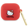 Kõrvaklappide ümbris Hello Kitty HKA33DKHSF Apple AirPods 3, silikoon, 3D kassi pea, fuksia