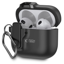 Kõrvaklappide ümbris Tech-Protect Slim Hook AirPods 4, 371198, must