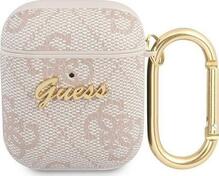 Ümbris Guess GUA24GSMP AirPods 1/2, 4G Script Metal Collection, roosa