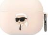 Kõrvaklappide ümbris Karl Lagerfeld KLAPRUNIKP Apple AirPods Pro, silikoon Karl Head 3D, roosa