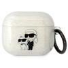 Kõrvaklappide ümbris Karl Lagerfeld KLA3HNKCTGT Apple AirPods 3, läbipaistev, sädelev Karl&Choupette