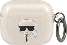 Kõrvaklappide ümbris Karl Lagerfeld KLA3UKHGD Apple AirPods 3, Glitter Karl's Head, kuldne