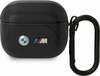 Kõrvaklappide ümbris BMW BMA322PVTK Apple AirPods 3, must, nahk, Curved Line
