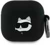 Kõrvaklappide ümbris Karl Lagerfeld KLA4RUNCHK AirPods 4, silikoon, Choupette Head 3D, must