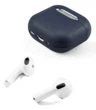 Kaitseümbris Epico Leather AirPods 4, sinine