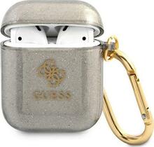 Kõrvaklappide ümbris Guess GUA2UCG4GK Apple AirPods 1/2, must, Glitter Collection