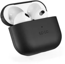 Kaitseümbris Epico Leather AirPods 4, must