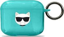 Kõrvaklappide ümbris Karl Lagerfeld KLA3UCHFL AirPods 3, Choupette, sinine