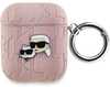 Kõrvaklappide ümbris Karl Lagerfeld KLA2PGKCPP Apple AirPods 1/2, Monogram Karl & Choupette Head, roosa
