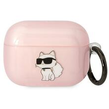 Kõrvaklappide ümbris Karl Lagerfeld KLAPHNCHTCP Apple AirPods Pro, Ikonik Choupette, roosa