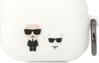 Kõrvaklappide ümbris Karl Lagerfeld KLACAPSILKCW Apple AirPods Pro, silikoon, valge, Karl & Choupette