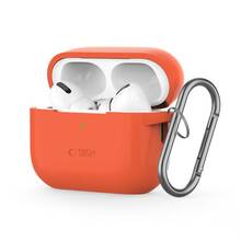 Kõrvaklappide ümbris Tech-Protect Silicone Hook Apple AirPods Pro 1/2, oranž