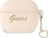 Kõrvaklappide ümbris Guess GUA3LSCHSP AirPods 3, roosa, Silicone Charm Heart Collection