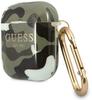 Kõrvaklappide ümbris Guess GUA2UCAMA AirPods 1/2, Camo Collection, roheline/khaki
