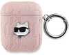 Kõrvaklappide ümbris Karl Lagerfeld KLA2PGCHPP Apple AirPods 1/2, Monogram Choupette Head, roosa