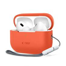 Kõrvaklappide ümbris Tech-Protect Apple AirPods Pro 1/2, silikoon Neon, oranž