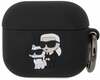 Kõrvaklappide ümbris Karl Lagerfeld 3D Logo NFT Karl and Choupette Apple AirPods 3, silikoon, must