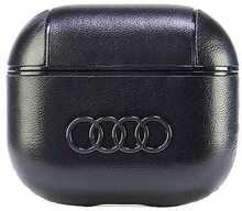 Kõrvaklappide ümbris Audi Leather Big Logo Apple AirPods 3 AU-AP3-GT/D3-BK, must