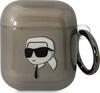 Kõrvaklappide ümbris Karl Lagerfeld KLA2HNIKTCK Apple AirPods 1/2, must, Karl`s Head