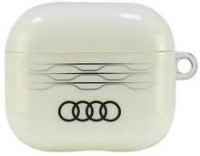Kõrvaklappide ümbris Audi IML Geometric Pattern Apple AirPods 3, valge, AU-IMLAP3-A6/D3-WE