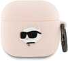 Karl Lagerfeld KLA4RUNCHP AirPods 4 silikoonümbris, roosa, Choupette Head 3D