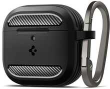 Kõrvaklappide ümbris Spigen Rugged Armor AirPods 4, must