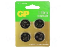 Patarei GP CR2450, 3V, 620 mAh, 4 tk