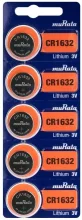 Patareid Murata CR1632, 3V, liitium, 5 tk