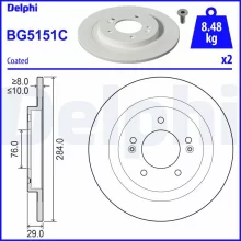 Piduriketas Delphi BG5151C