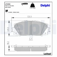 Piduriklotsi komplekt Delphi LP2006