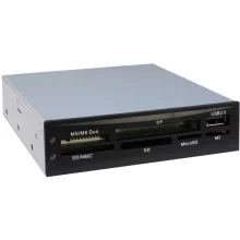 Sisemine kaardilugeja Inter-Tech Nitrox CI-02, USB 2.0, must