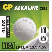 Alkaline patarei GP LR43, 1.55V, 10 tk