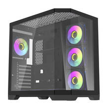 Darflash FT418 PRO kompiuterio dėklas su 7 aRGB ventiliatoriais, juodas