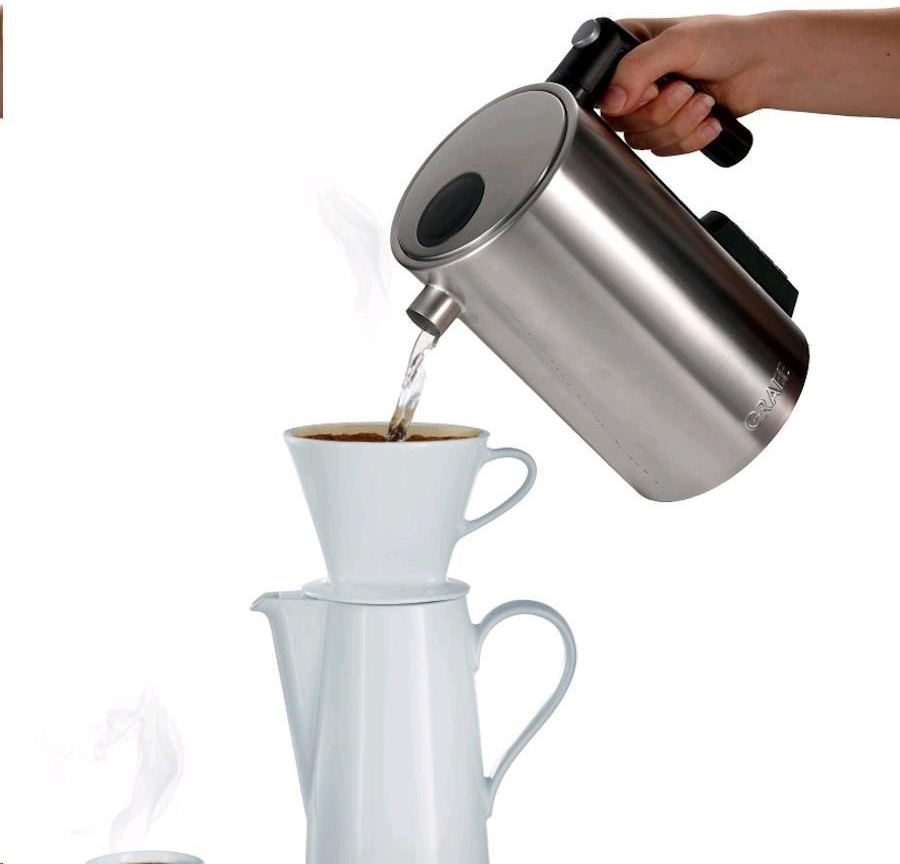 Graef WK 900 Bollitore Elettrico In Acciaio Inox, 1,25 L, 2000W, Dimensioni Compatte