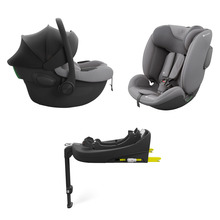 Modulaarne süsteem Kinderkraft Endura Safe, 2 turvatooli, I-Lite, 40-87 cm ja I-Fix, 61-150 cm, hall