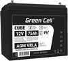 Akumulaator Green Cell CUBE AGM, 12V 75Ah, VRLA
