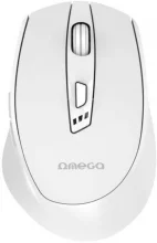 Juhtmevaba hiir Omega Wireless Rechargeable USB-C, valge