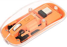 Juhtmevaba hiir Manhattan Funkmaus 190282, USB-A, 4 nuppu, RGB LED, oranž läbipaistev