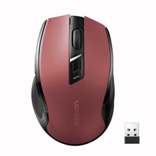 Ugreen MU006, optiline juhtmevaba USB hiir, 2.4GHz, 4000 DPI, punane