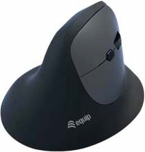 Equip DM, ergonoomiline juhtmevaba hiir, 2.4GHz+BT, 6 nuppu, must