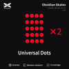 Hiirepadjad X-Raypad Obsidian Skates Universal Dots, 40 tk, punased