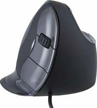 Evoluent VerticalMouse D, suur, must/hõbe