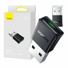 Baseus BA07 juhtmevaba adapter, must, Bluetooth 5.3
