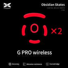 Hiirejalad X-Raypad Obsidian Skates Logitech G Pro 1, punased, 2 tk