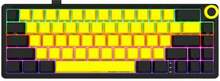 Klaviatuur Lorgar KBP70MW, juhtmevaba, 65 prots., must/kollane, EN