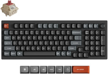 Juhtmevaba mänguriklaviatuur Keychron V5U-D1 Wireless, US, Hot-Swappable Silk POM Red, must