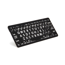 Klaviatuur LogicKeyboard XL-Print, DE, must/valge